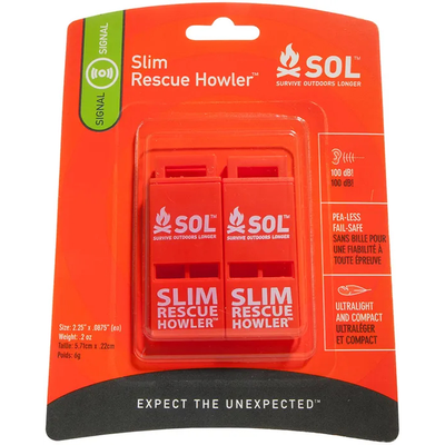 SOL - Rescue Howler Whistle (2 pack)